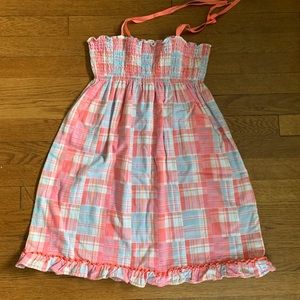 Vineyard Vines Pink Plaid dress w/ Fitted Ribbon